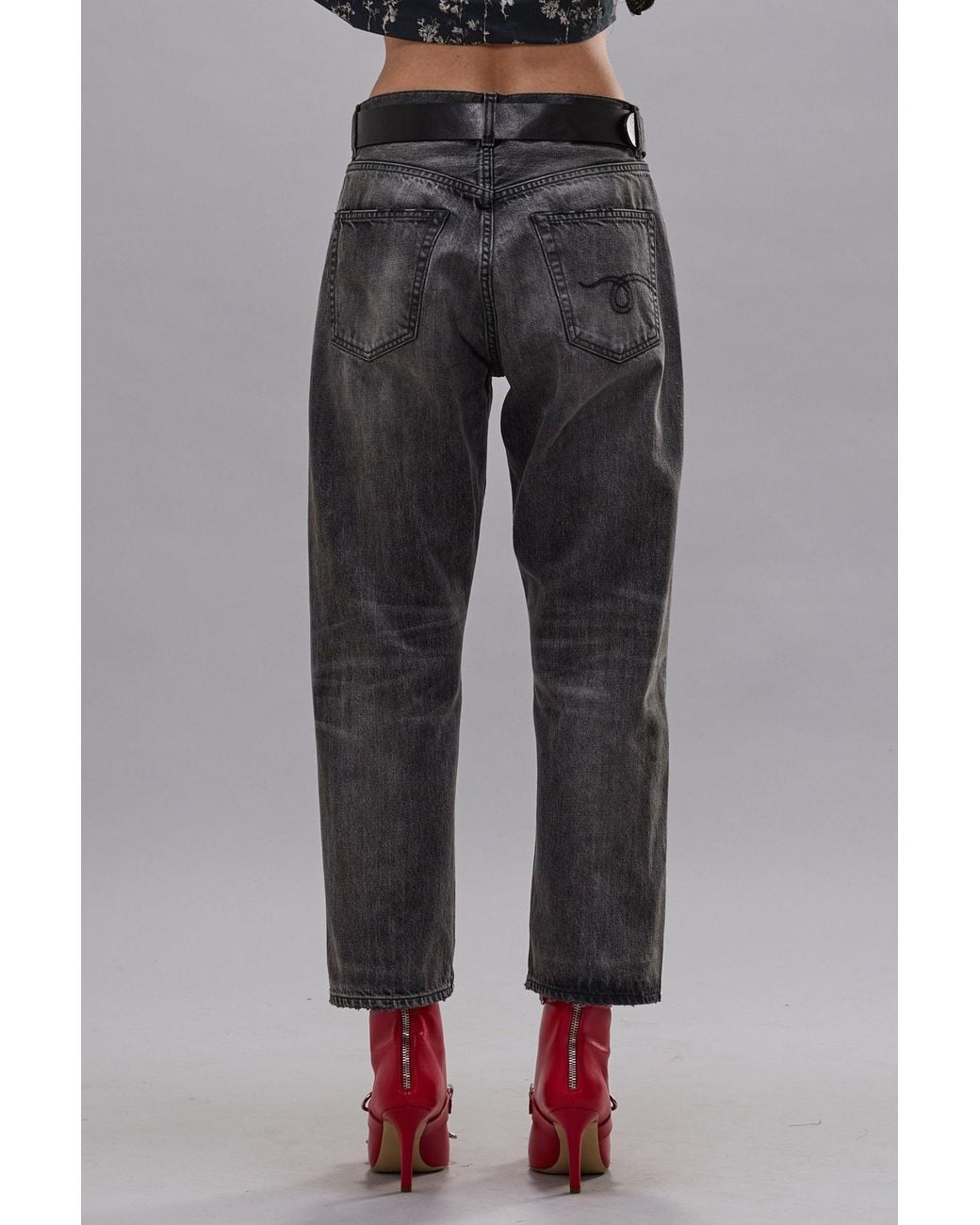 R13 Black X-Boyfriend Jeans