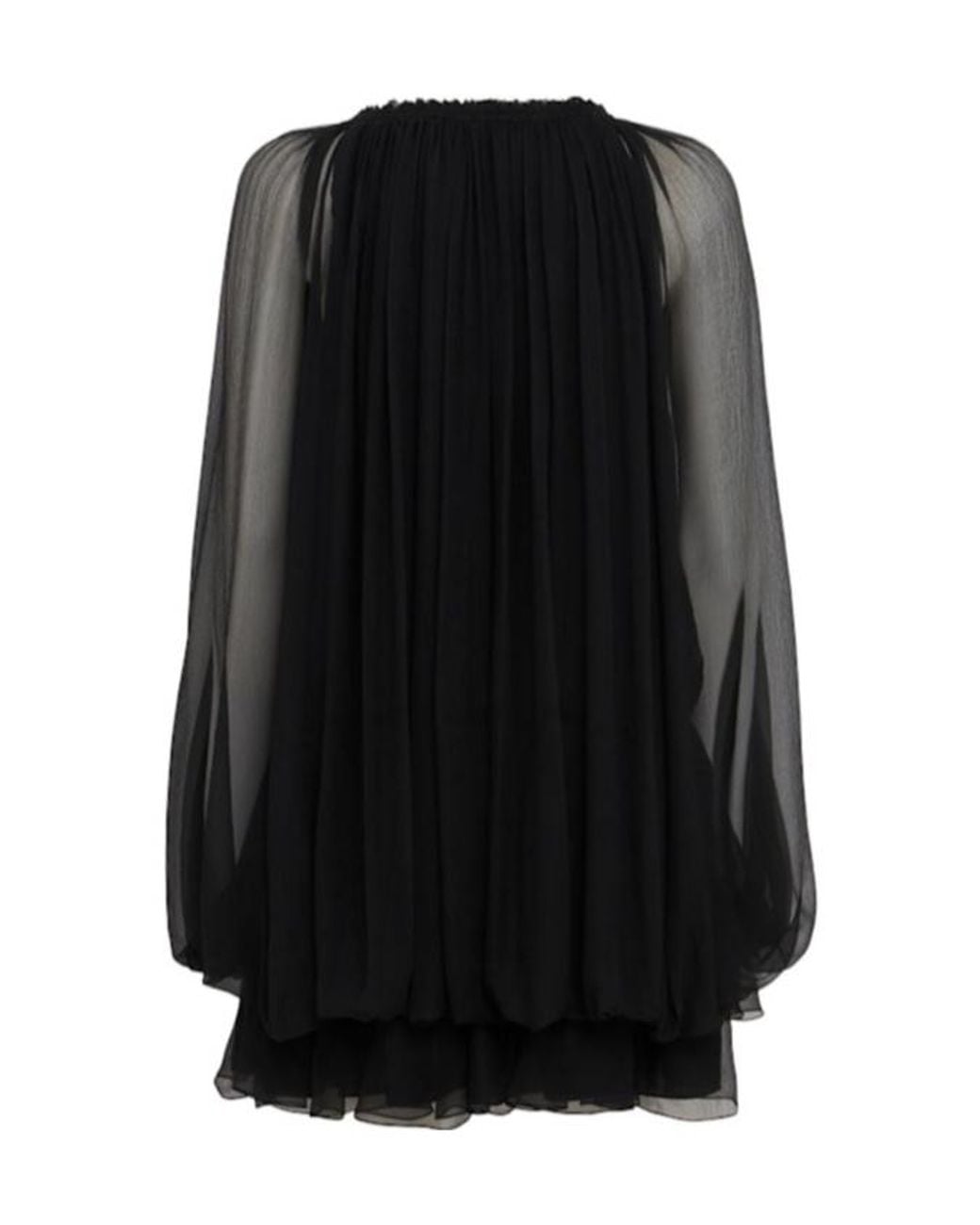 Chloé Black Silk Mousseline Mini Dress