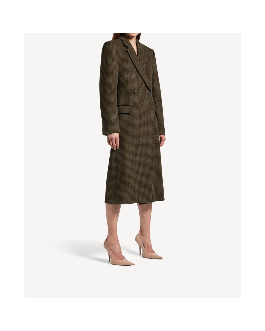 Balenciaga Multicolor Check Patterned Standard Coat