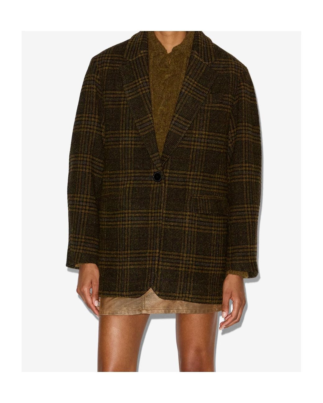 Isabel Marant Black Isabel Marant Étoile Double-Breasted Checked Blazer