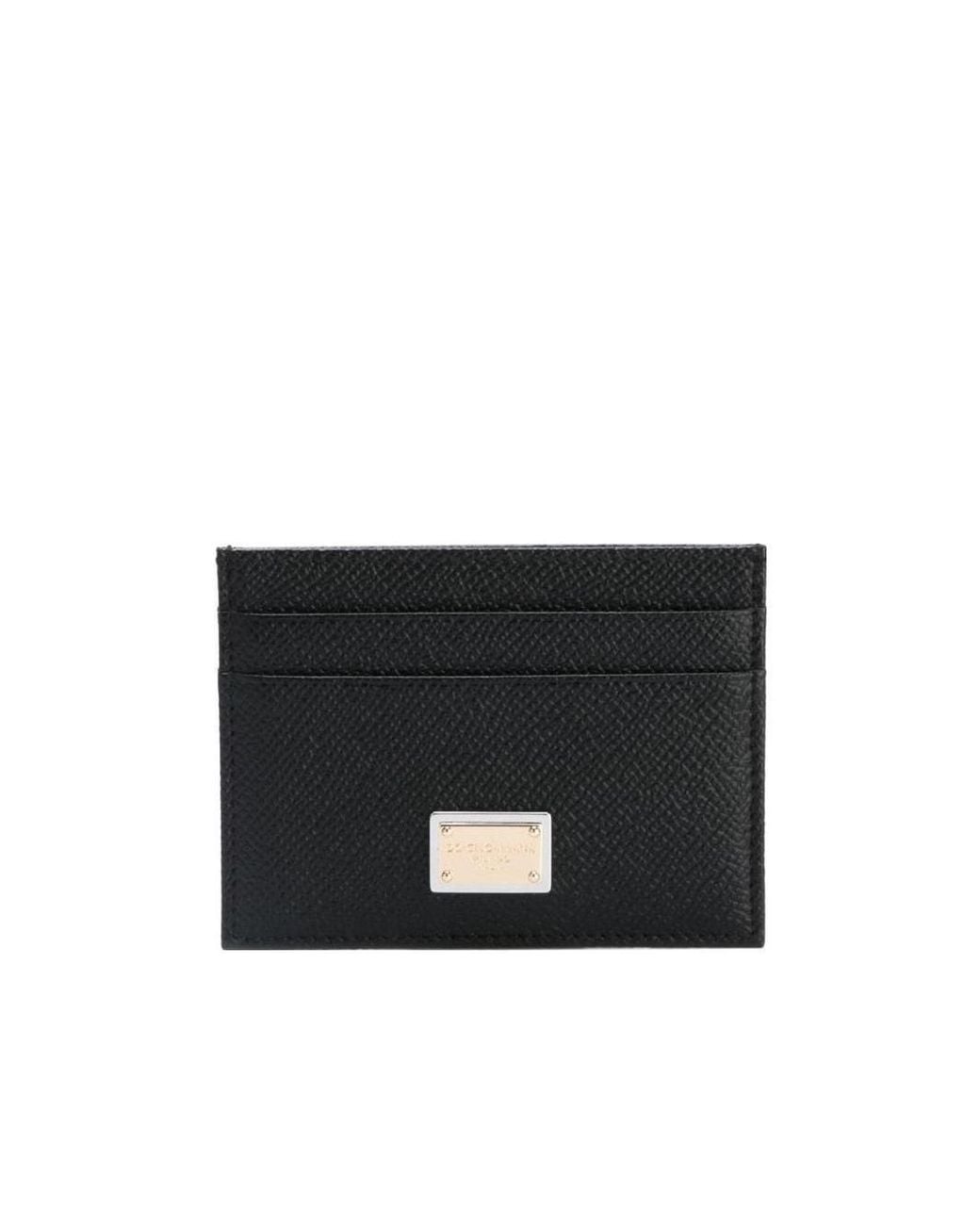 Dolce & Gabbana Black Logo Plaque Cardholder