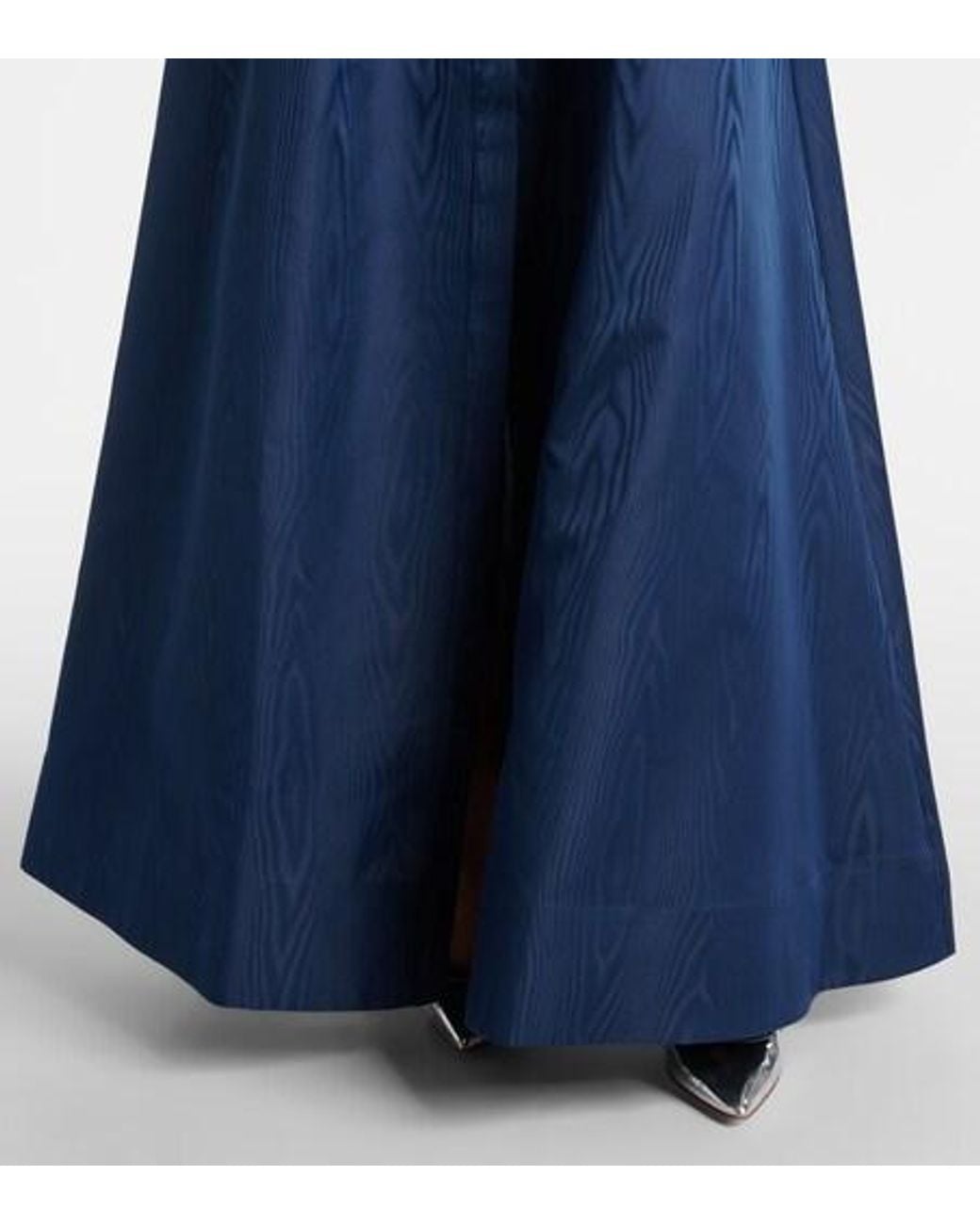Rebecca Vallance Blue Cielo Embellished Silk Shirt Dress