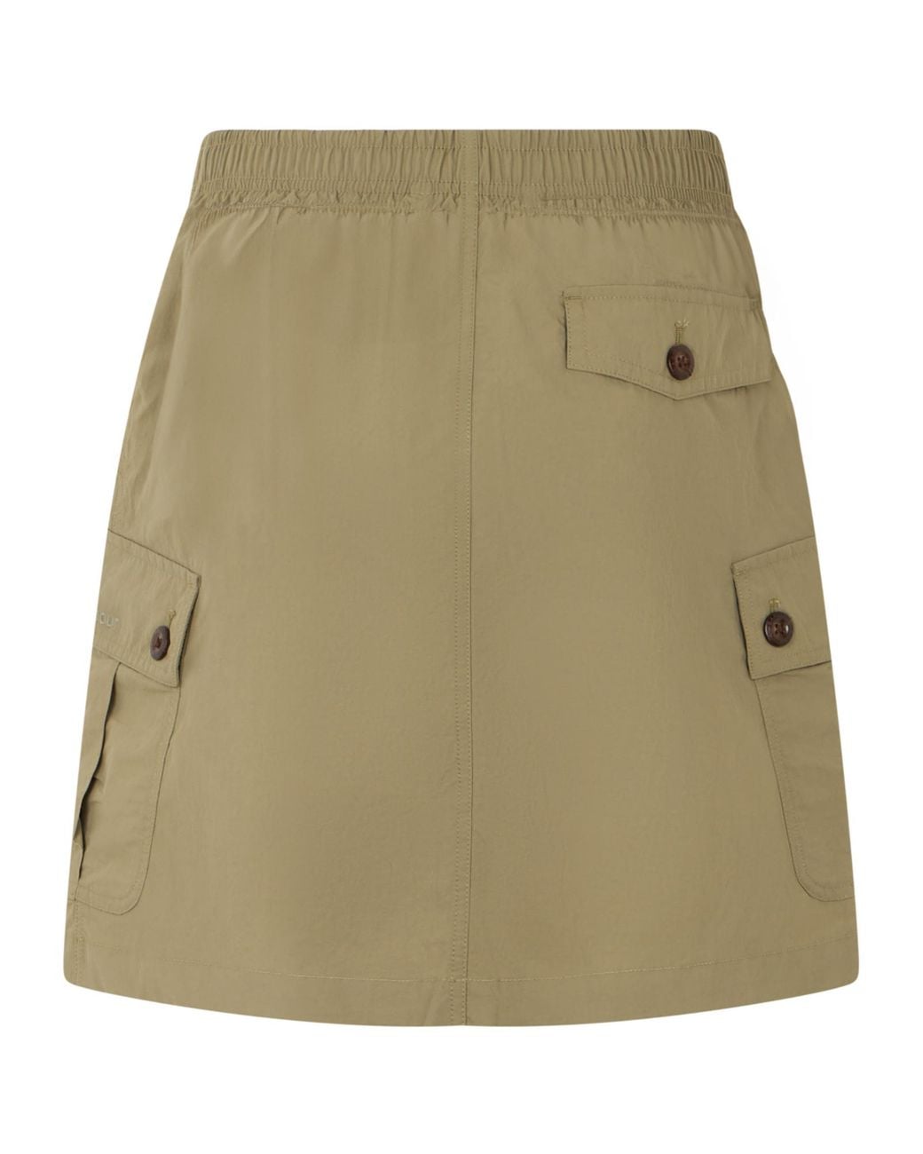 Barbour Green Cargo Elastic-Waist Mini Skirt