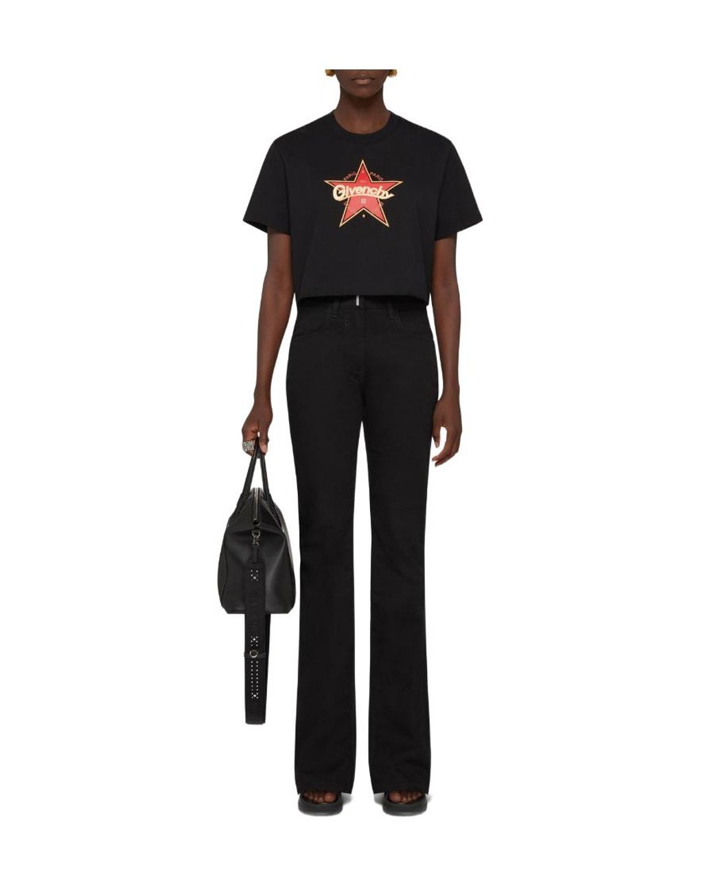 Givenchy Black Printed Jersey Short T-Shirt
