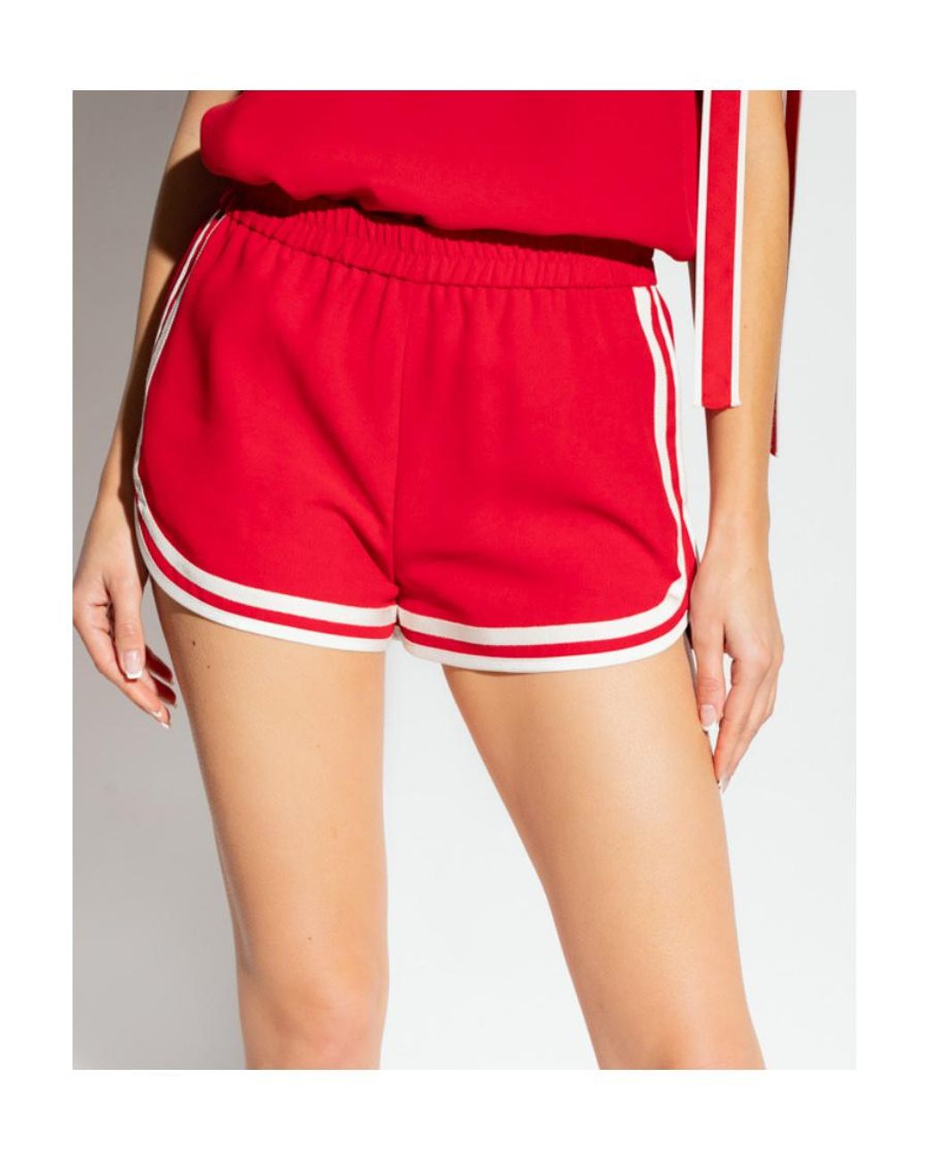 RED Valentino Red Elasticated Waist Track Shorts
