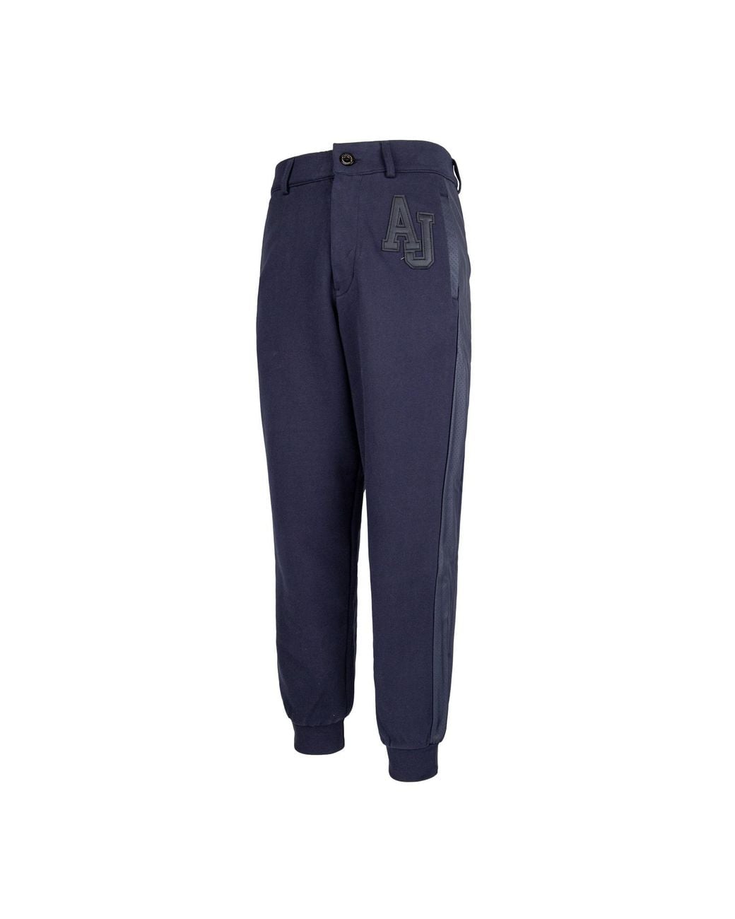 Armani Jeans Blue Dark Logo Casual Pants for men