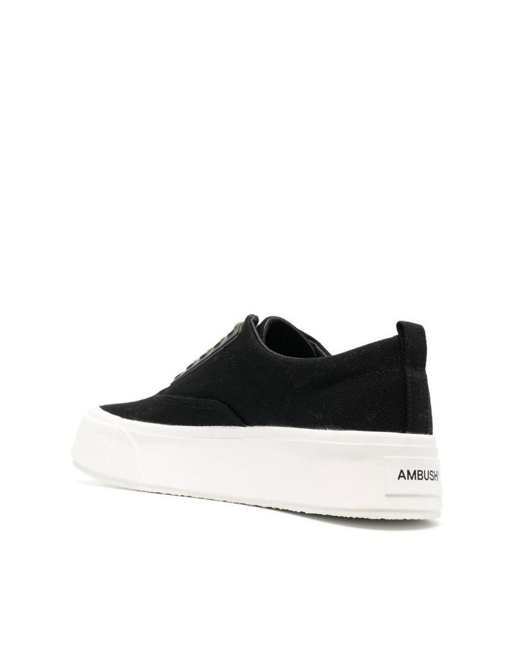 Ambush Black Logo Detailed Lace-Up Sneakers for men