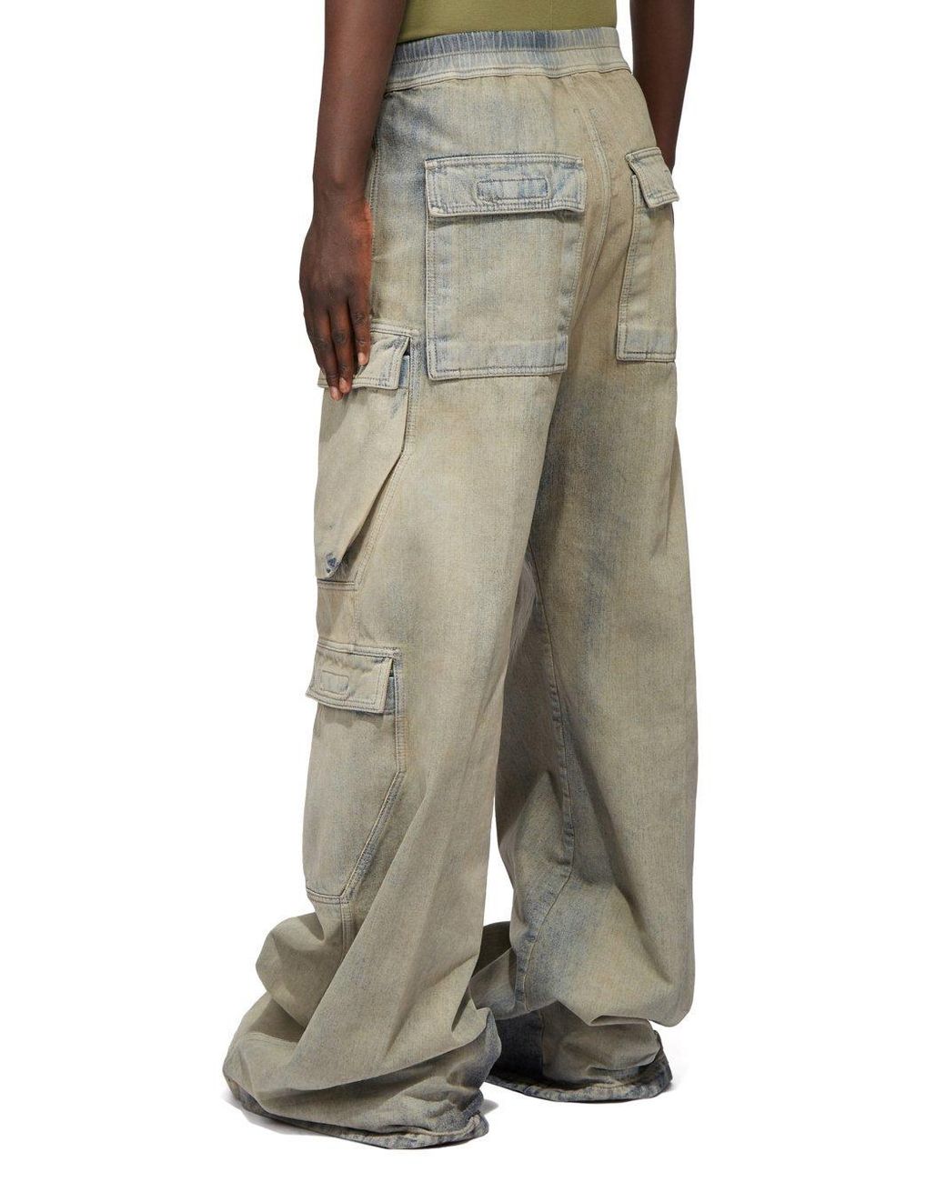 Rick Owens Gray Double Cargo Jumbo Belas Jeans for men