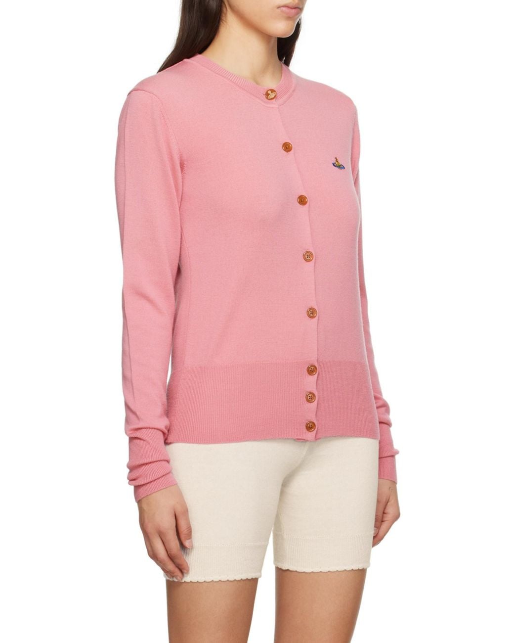 Vivienne Westwood Pink Crew Neck Long-Sleeve Knit Top