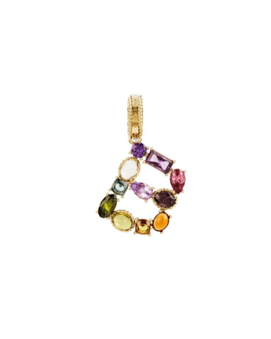 Dolce & Gabbana White Alphabet B 18Kt-Stone Pendant