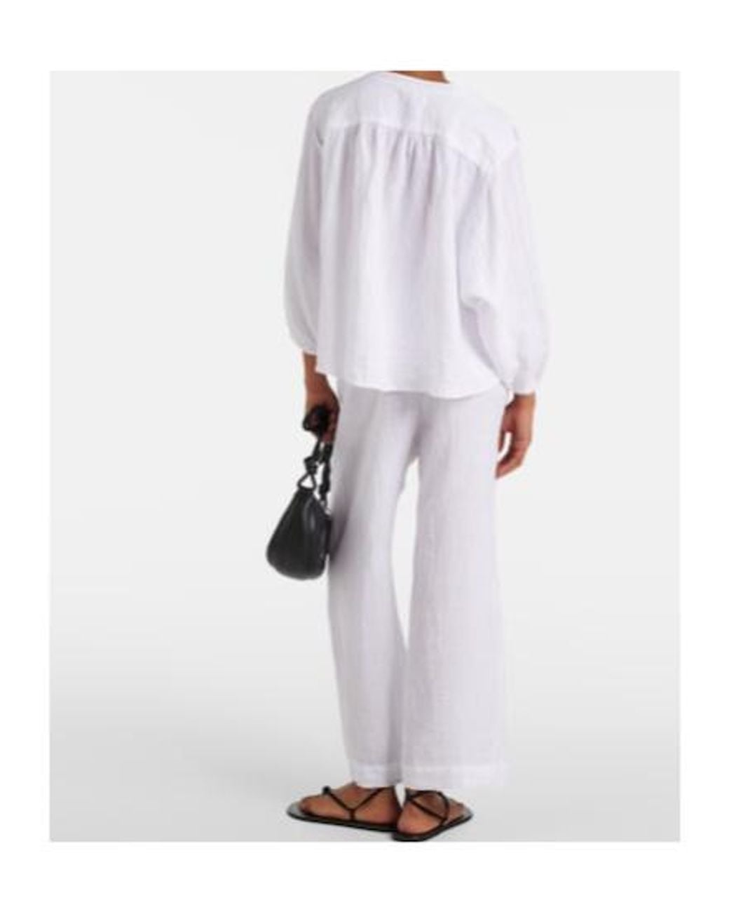 Velvet By Graham & Spencer White Linen Blouse