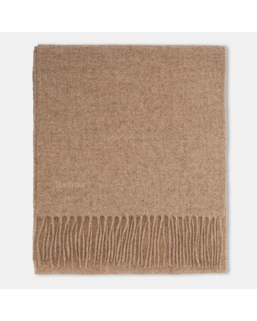 Barbour Natural Logo Tassel Scarf