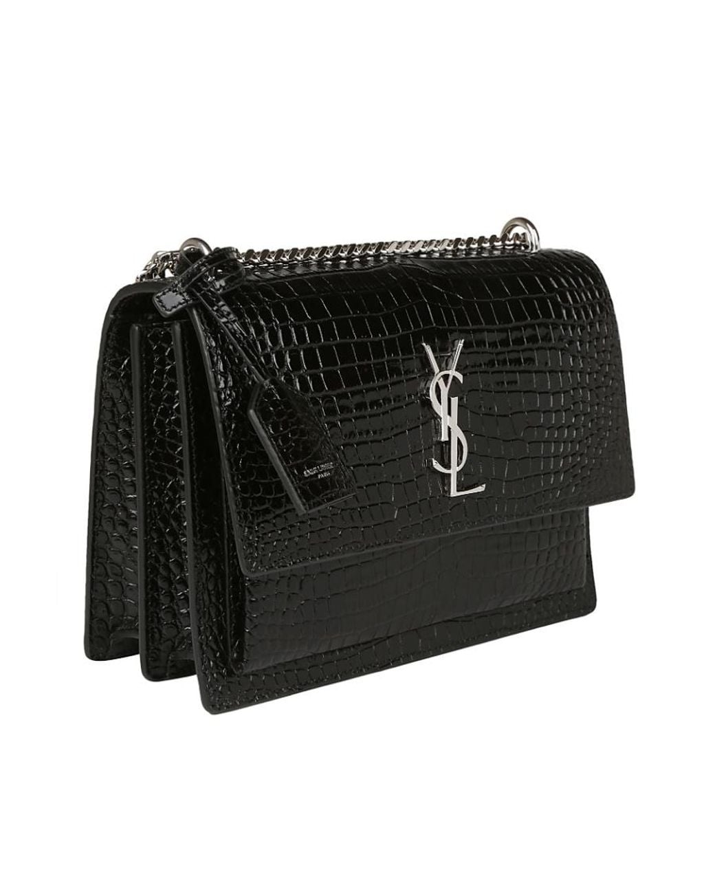 Saint Laurent Black Sunset Monogram Medium Shoulder Bag