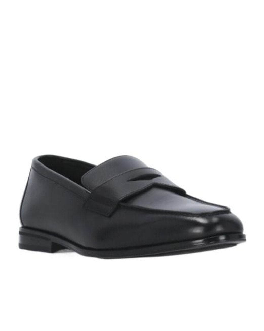 Doucal's Black Almond Toe Loafers for men