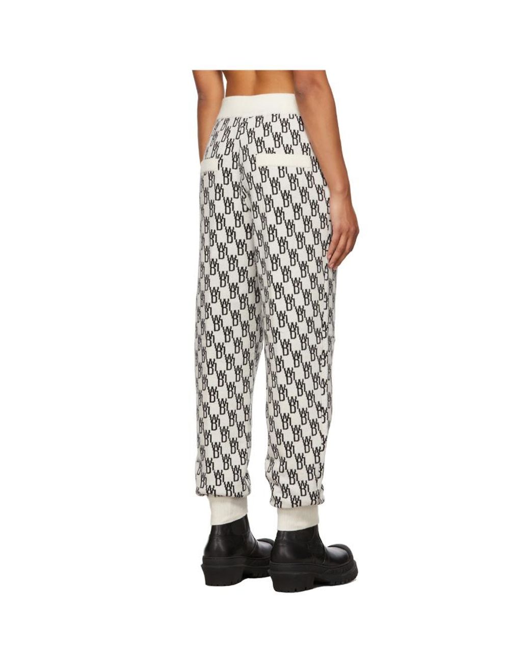 we11done Multicolor Monogram Intarsia-Knit Track Pants