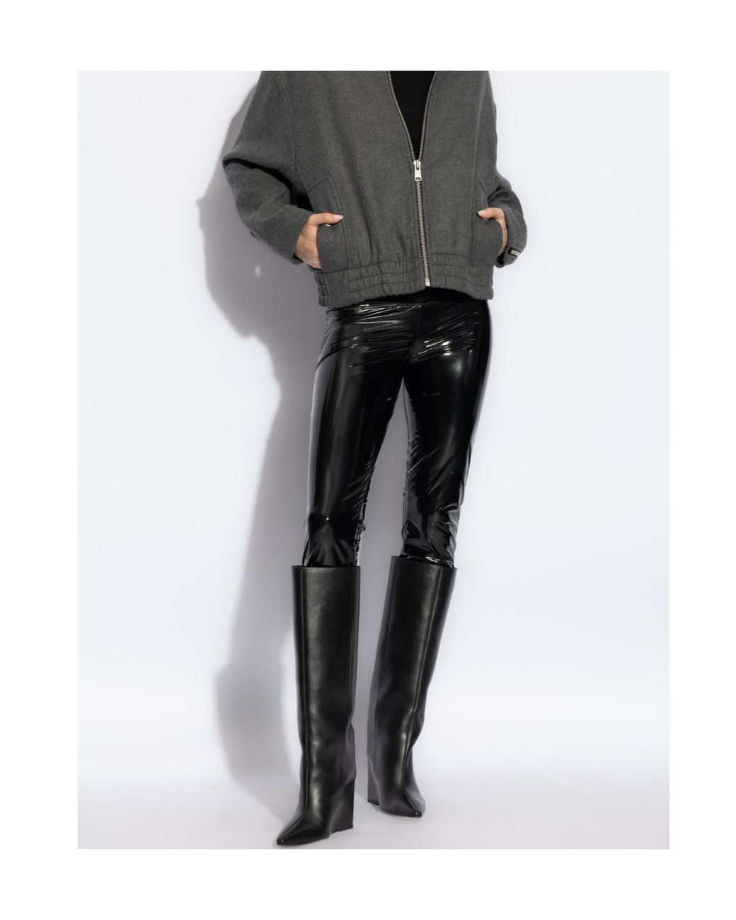 AllSaints Black High-Shine Skinny Pants