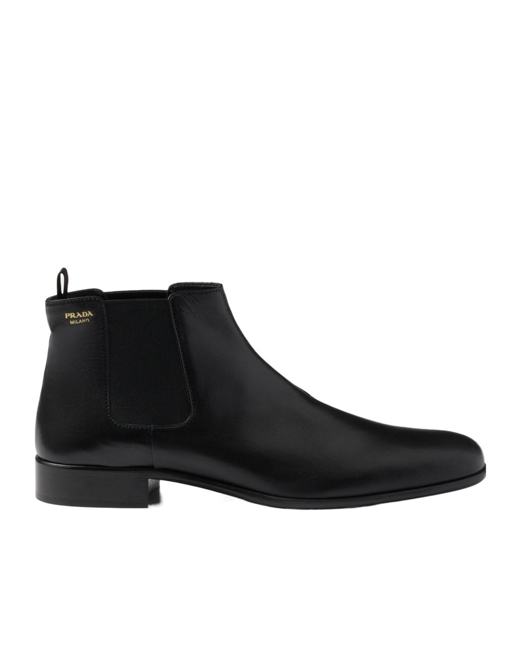Prada Black Slip-On Ankle Boots