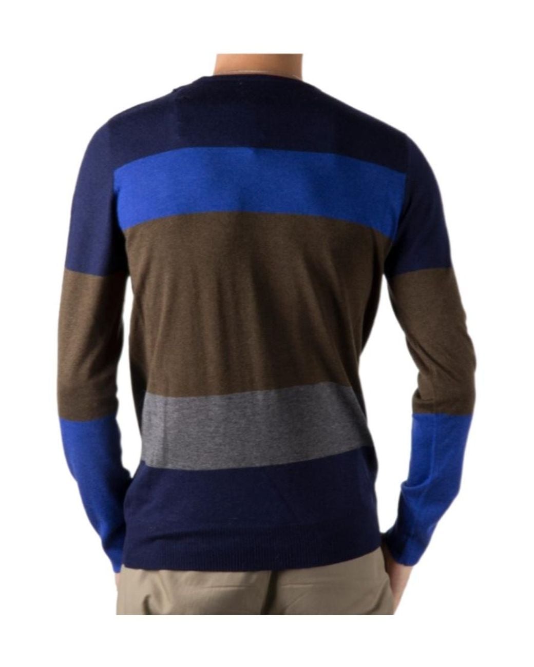 Iceberg Blue Striped Detail Pullover for men