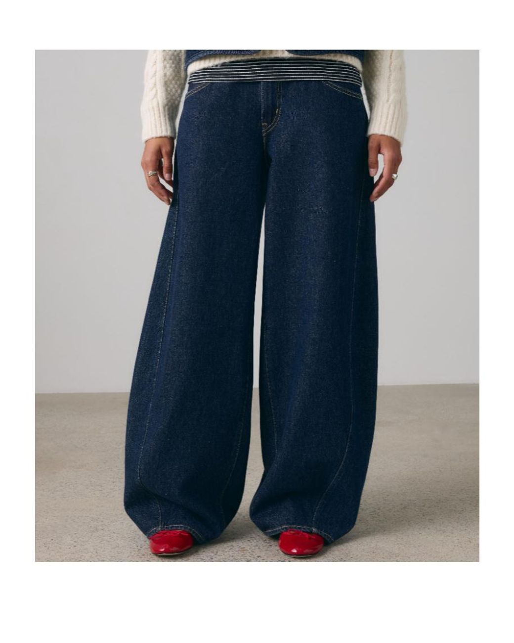 Levi's Blue Super Baggy Barrel Jeans