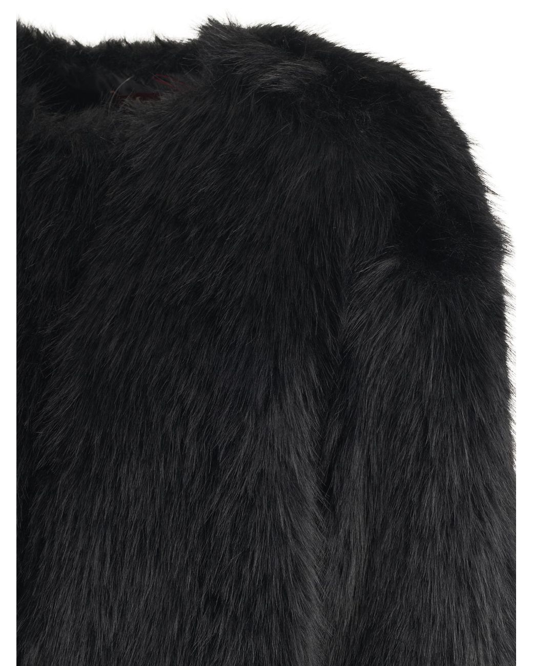 Max Mara Black Studio Eros Crewneck Long-Sleeved Coat