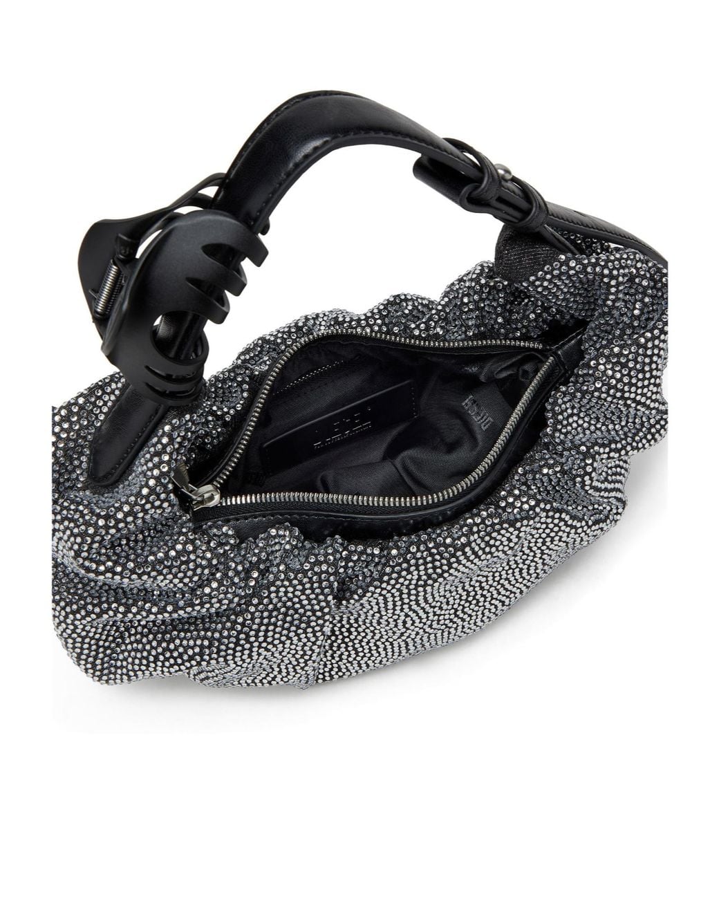 DIESEL Gray Grab-D S-Small Scrunched Hobo Bag