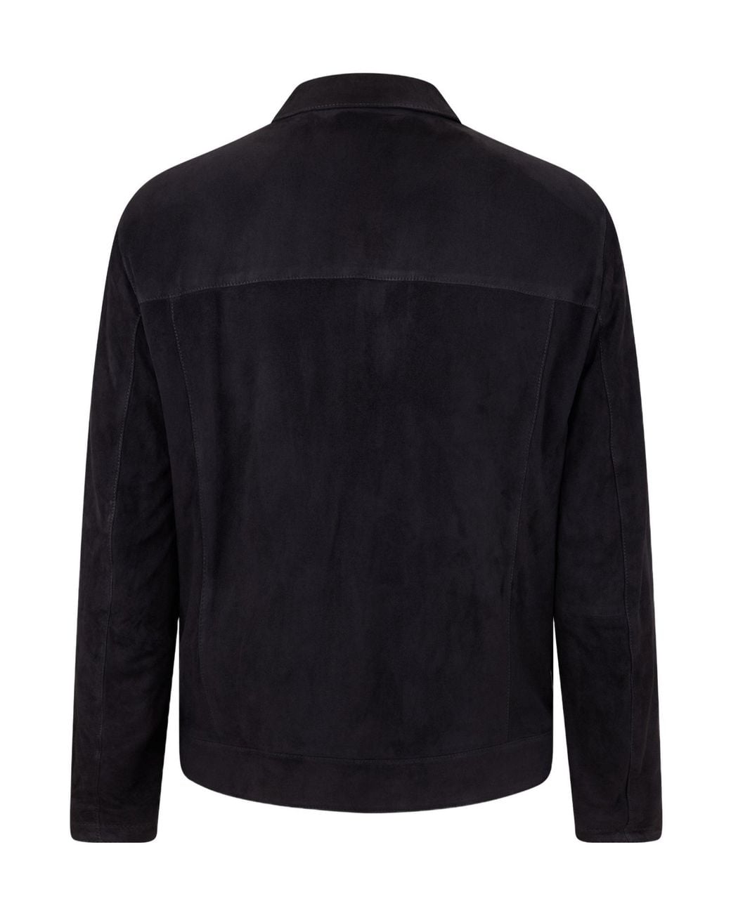 Brioni Blue Suede Shirt Jacket for men