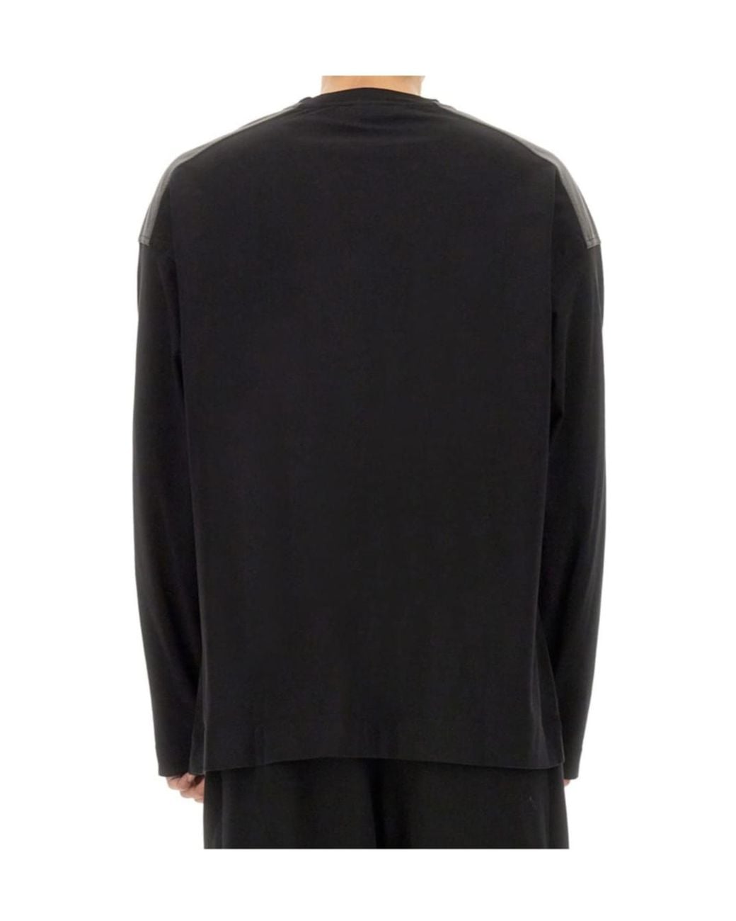 Dries Van Noten Black Patch Detailed Crewneck Sweatshirt for men