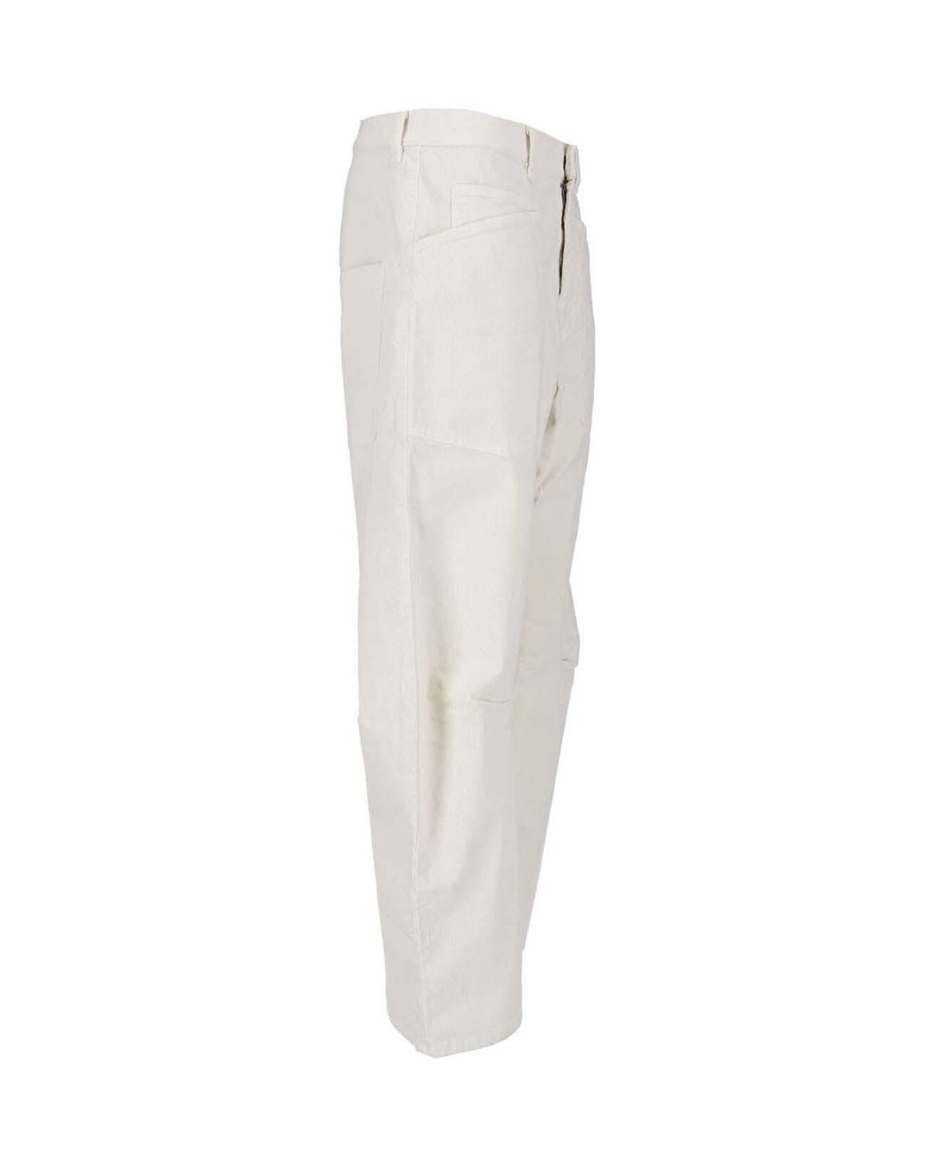 Nili Lotan White Tapered Utility Pants
