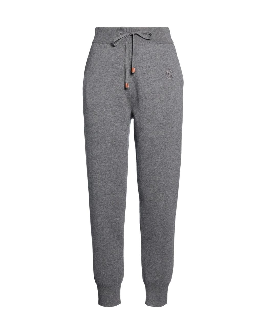 Burberry Gray Solid Color Sweatpants