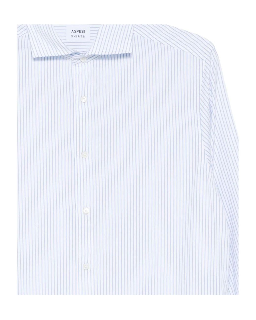 Aspesi White Striped Cotton Shirt for men