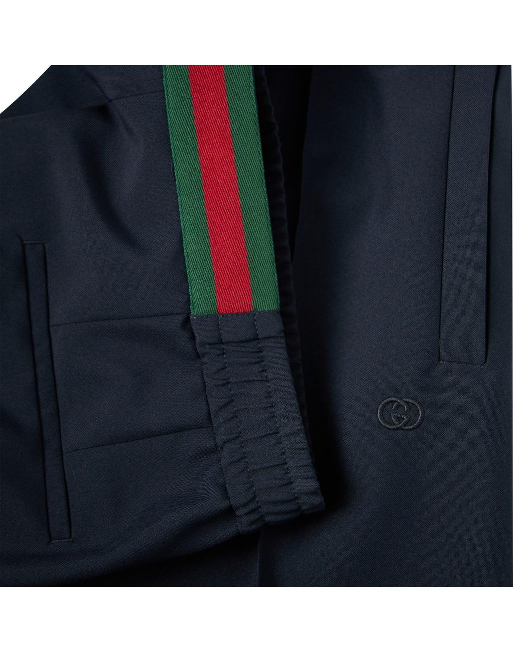 Gucci Blue Drawstring Casual Trousers for men