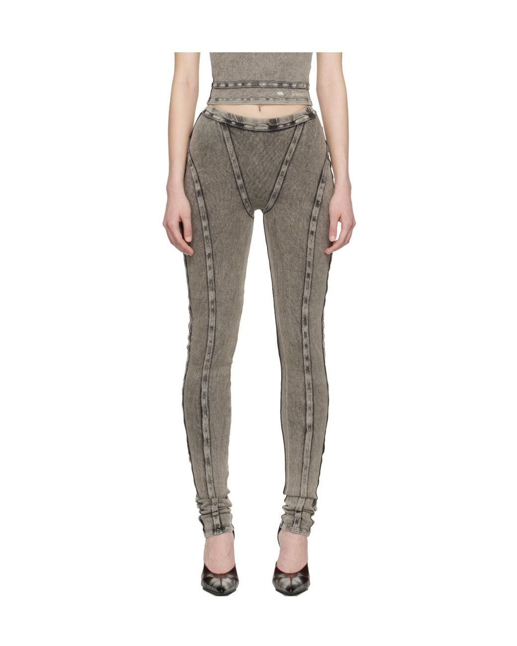 KNWLS Gray Scuba Panelled Pants