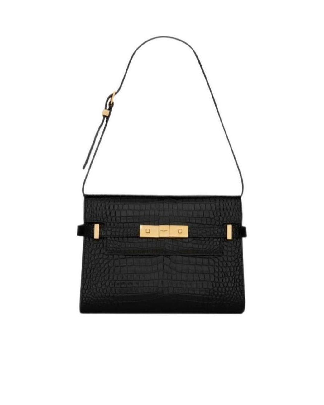 Saint Laurent Black Manhattan Small Shoulder Bag