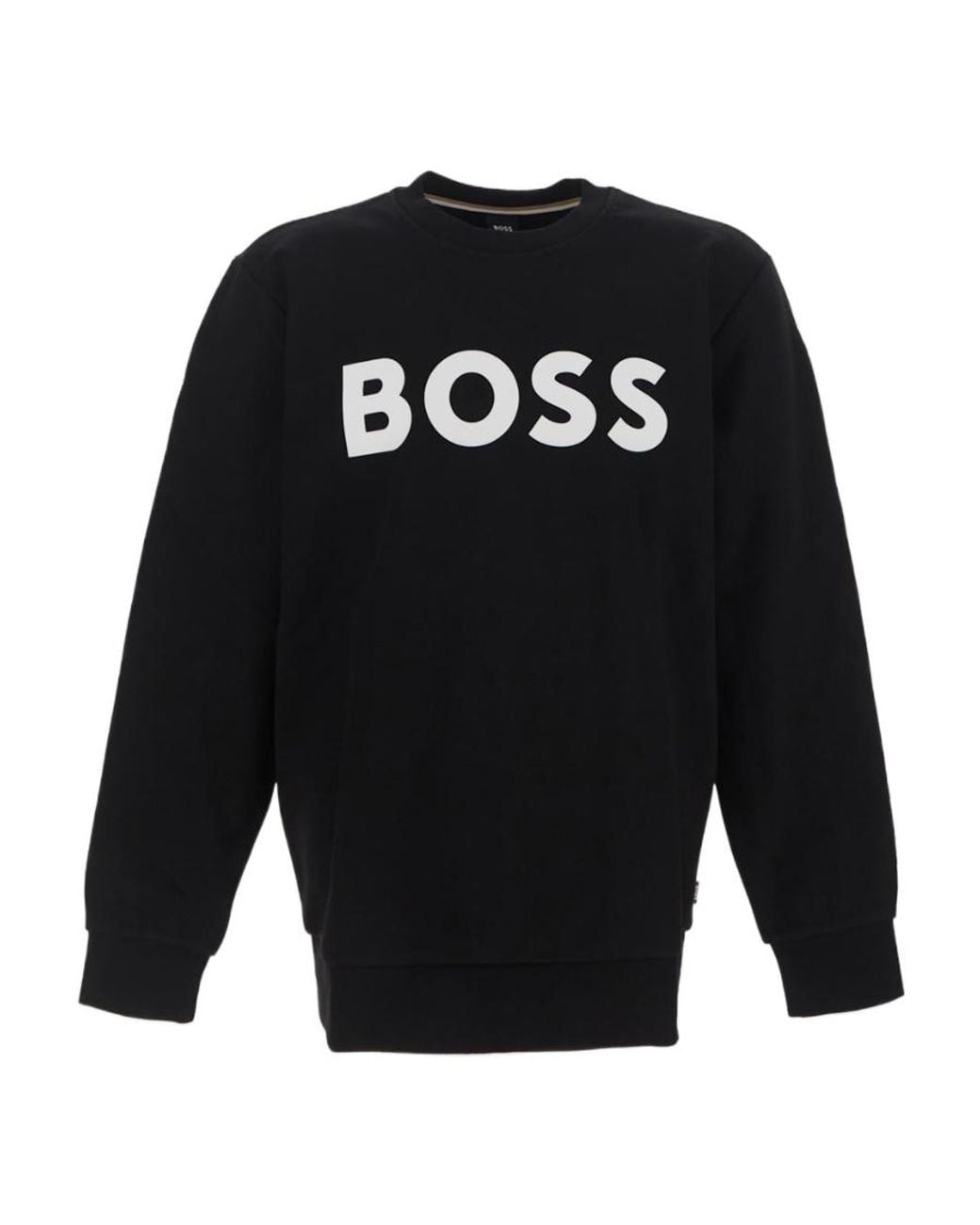 Boss Blue Boss Logo Printed Crewneck Sweatshirt for men