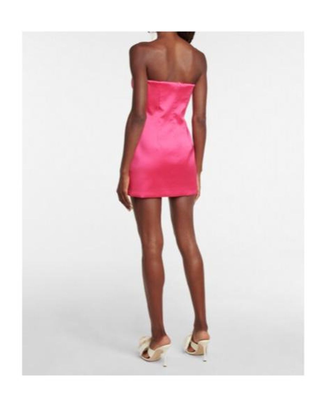 Magda Butrym Pink Strapless Cutout Satin Minidress
