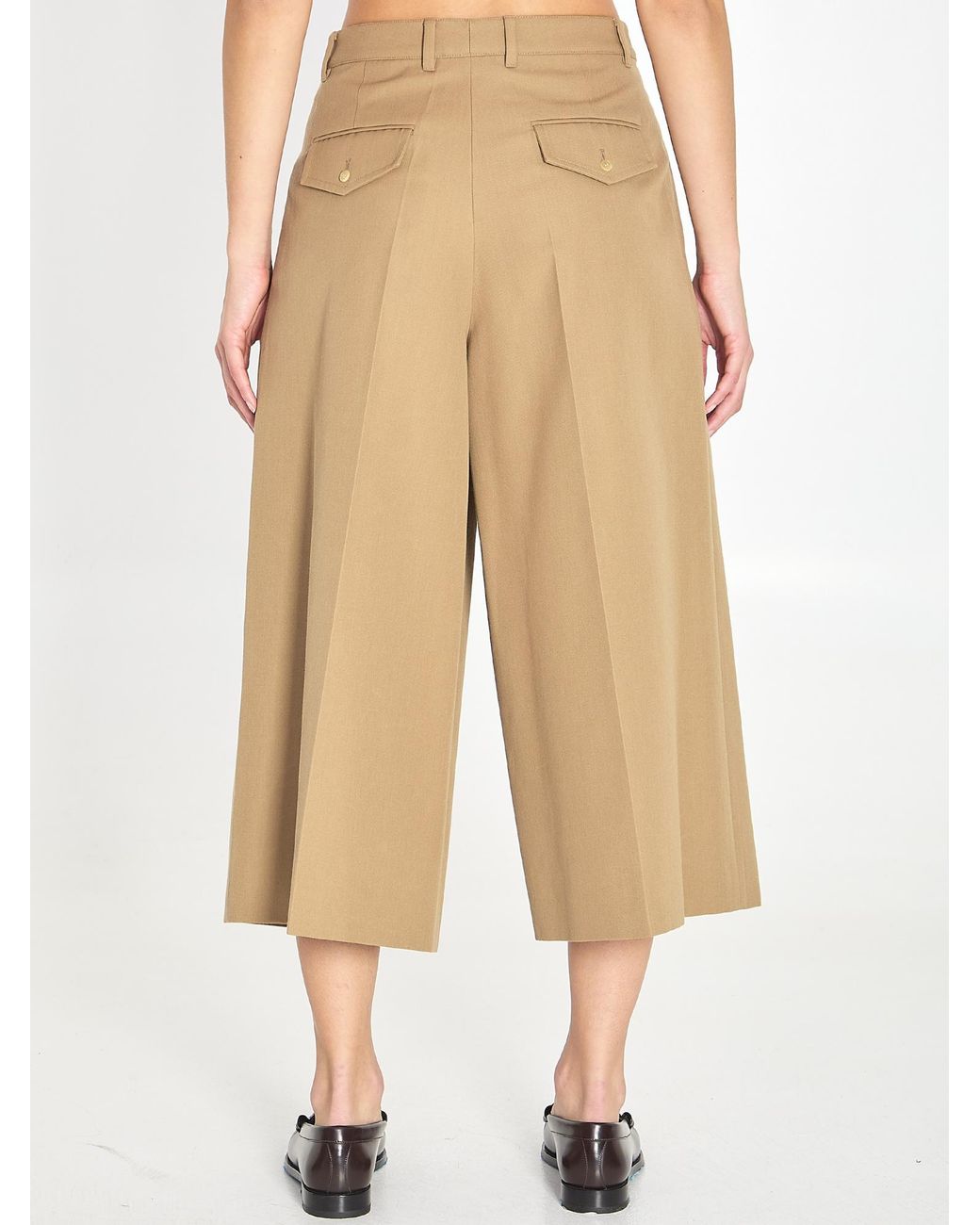 Céline Natural Montauk Cropped Trousers