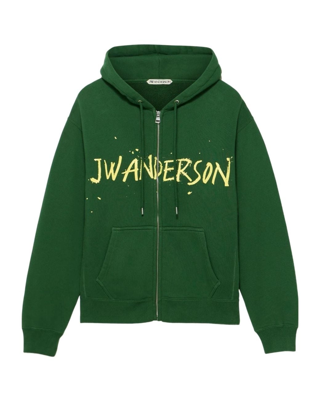 J.W. Anderson Green Jw Anderson Logo Printed Zip-Up Hoodie for men