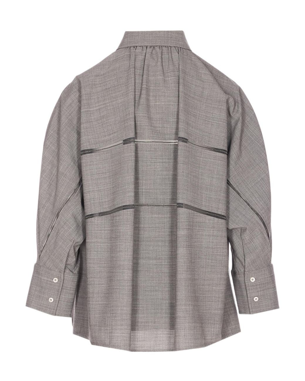 Fabiana Filippi Gray Long Sleeve Buttoned Shirt
