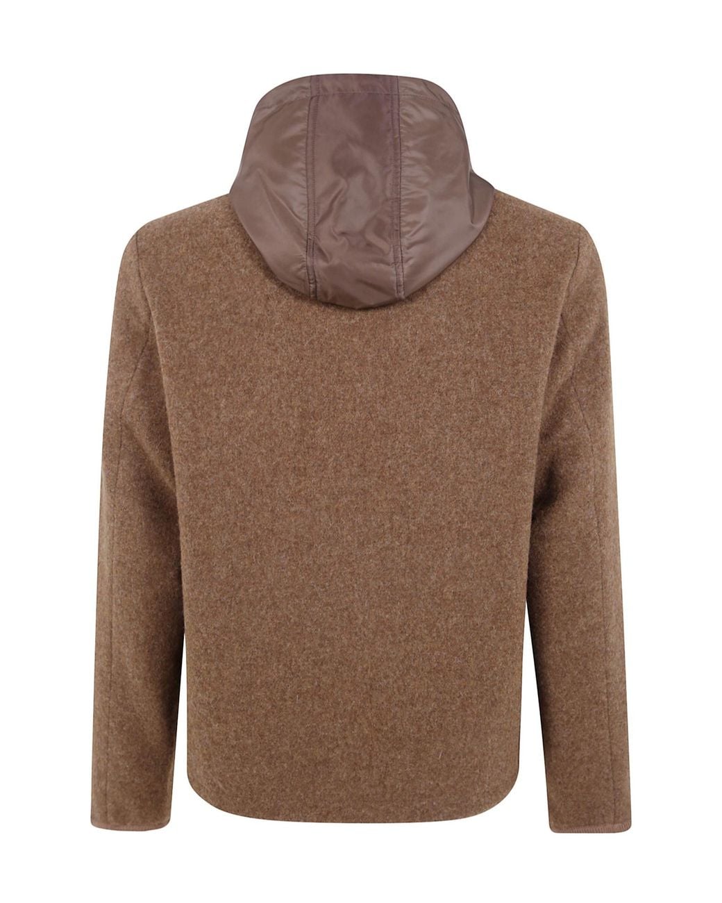 Aspesi Brown Long-Sleeved Hooded Jacket for men