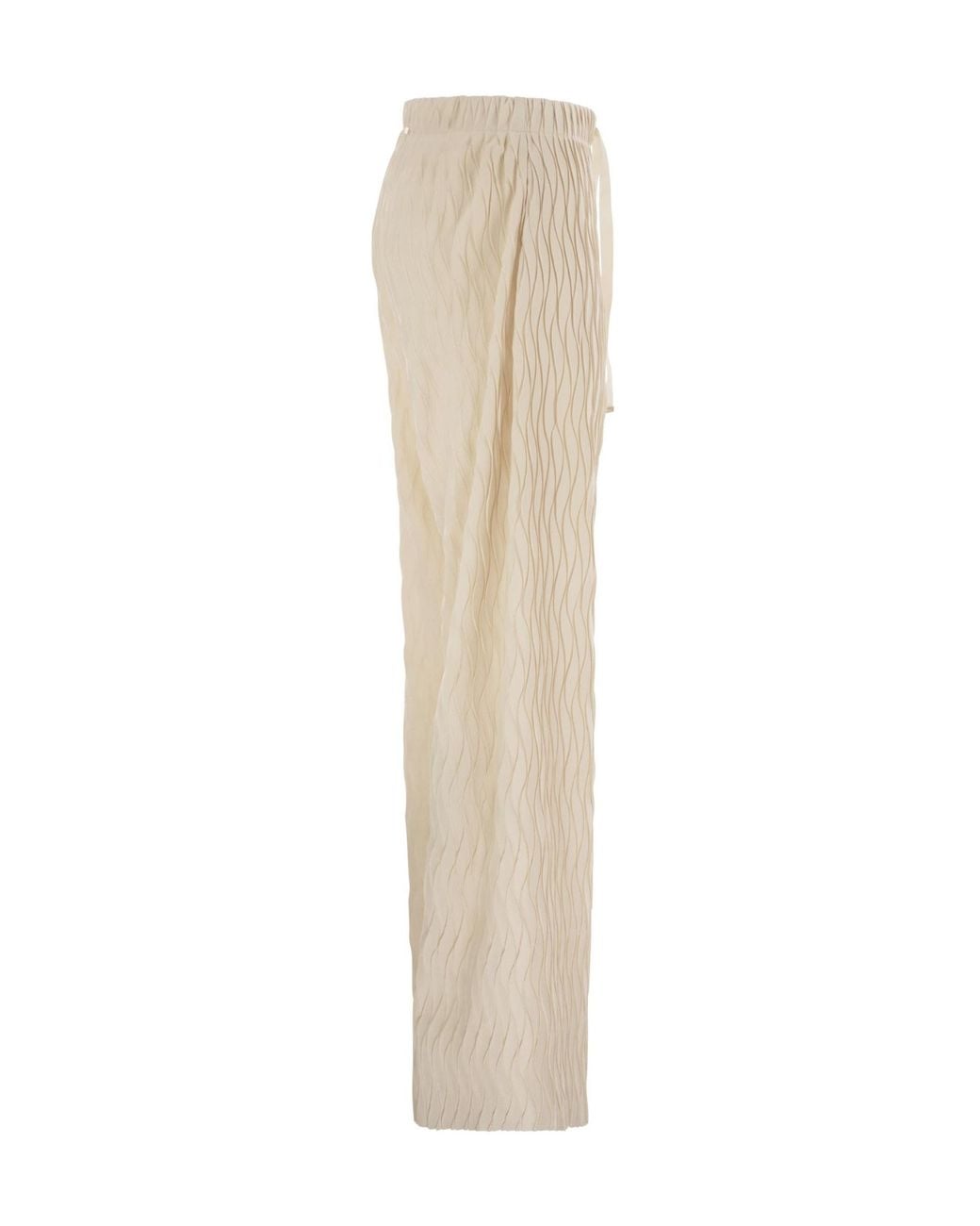 Herno Natural Wrinkled Effect Drawstring Trousers