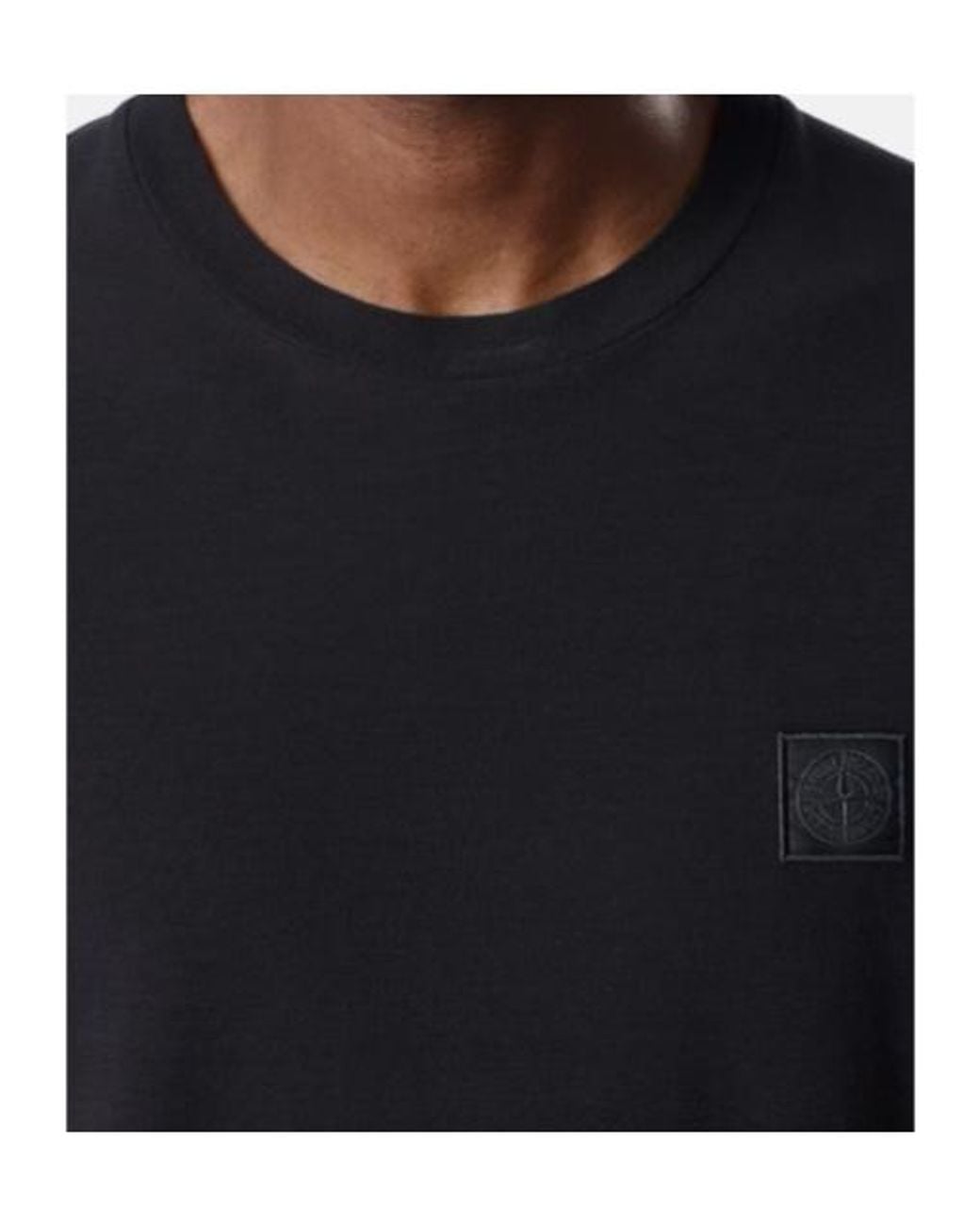 Stone Island Blue Slim-Fit Long-Sleeve T-Shirt With Tonal Compass Logo Patch for men