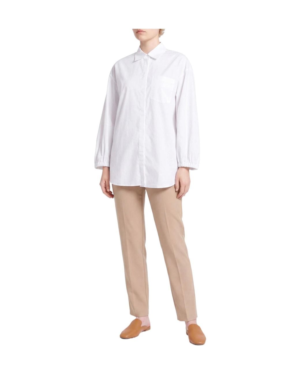 Max Mara White Solid Colour Shirts