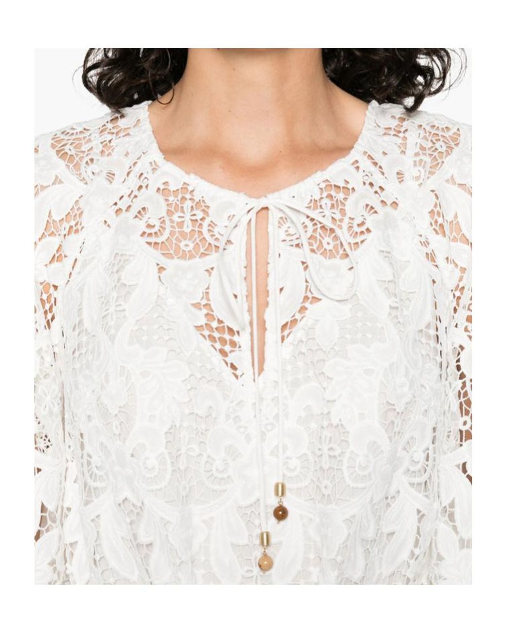 Zimmermann White Drawstring Waist Dress