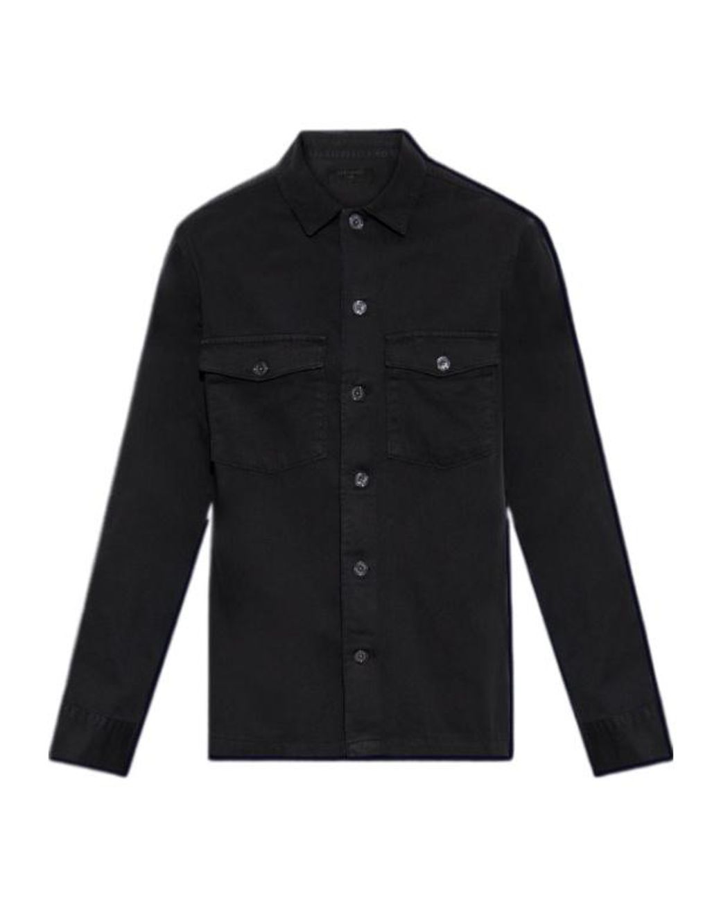 AllSaints Black Classic Button-Up Shirt for men