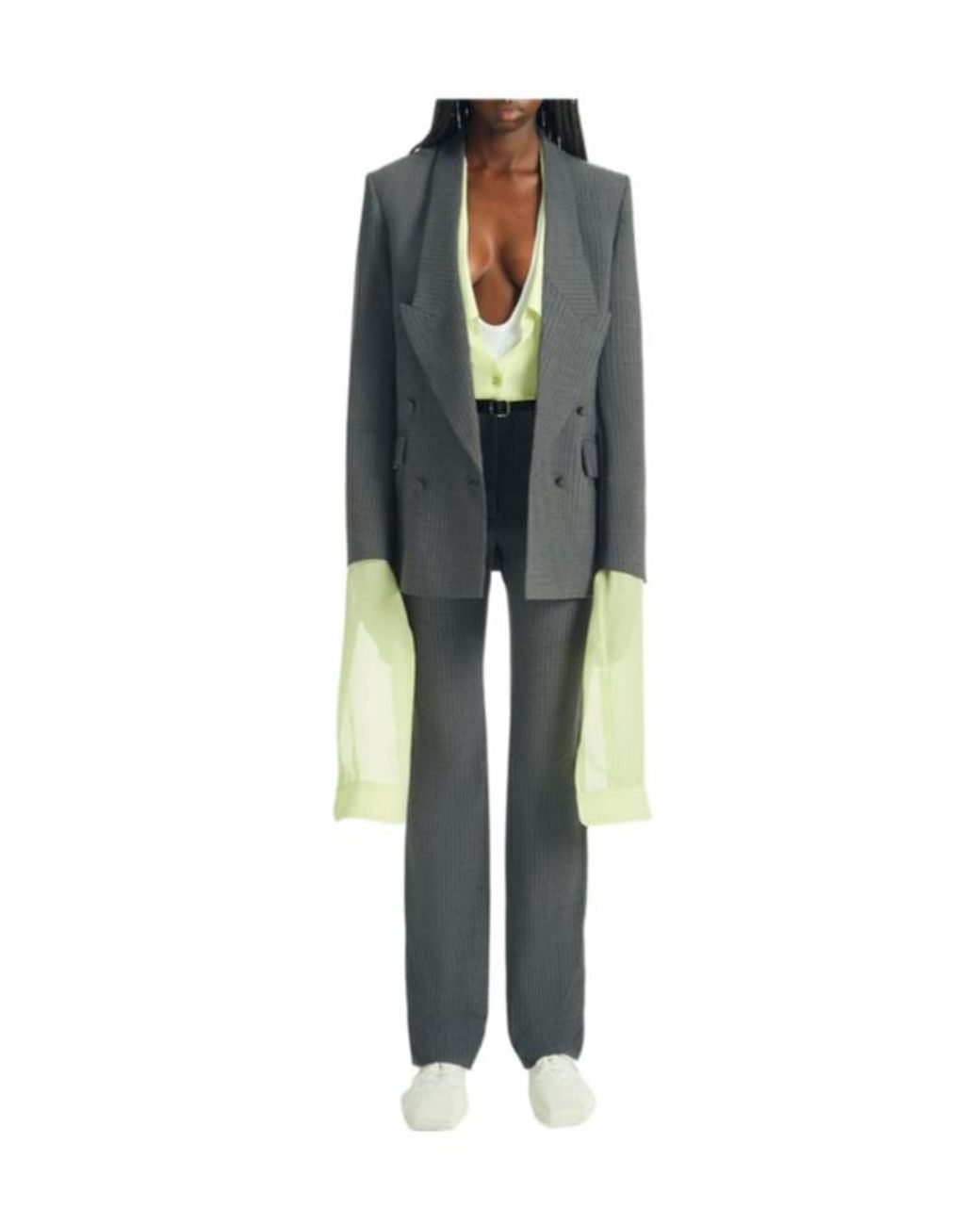 Coperni Green Double-Breasted Tailored Jacket