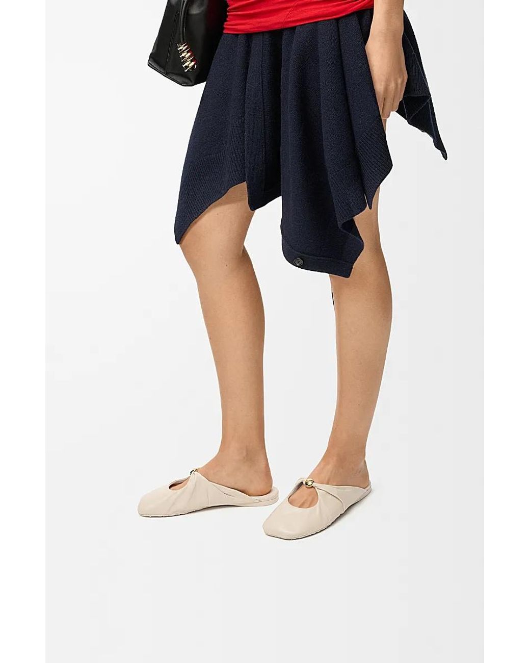 Loewe Natural Pebble Gathered Mules