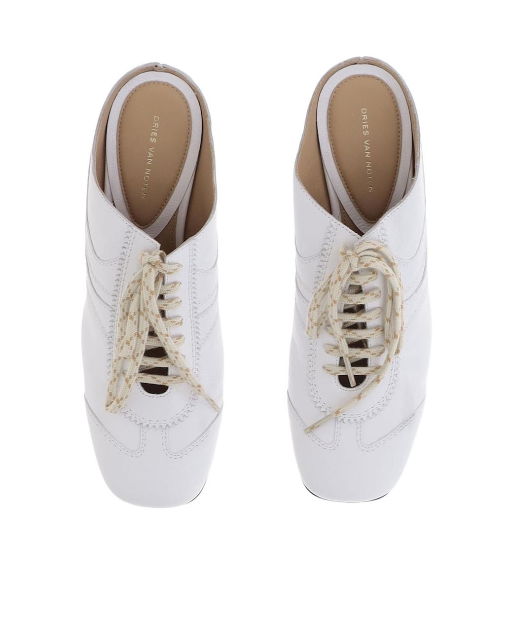 Dries Van Noten White Slingback High-Heeled Sandals