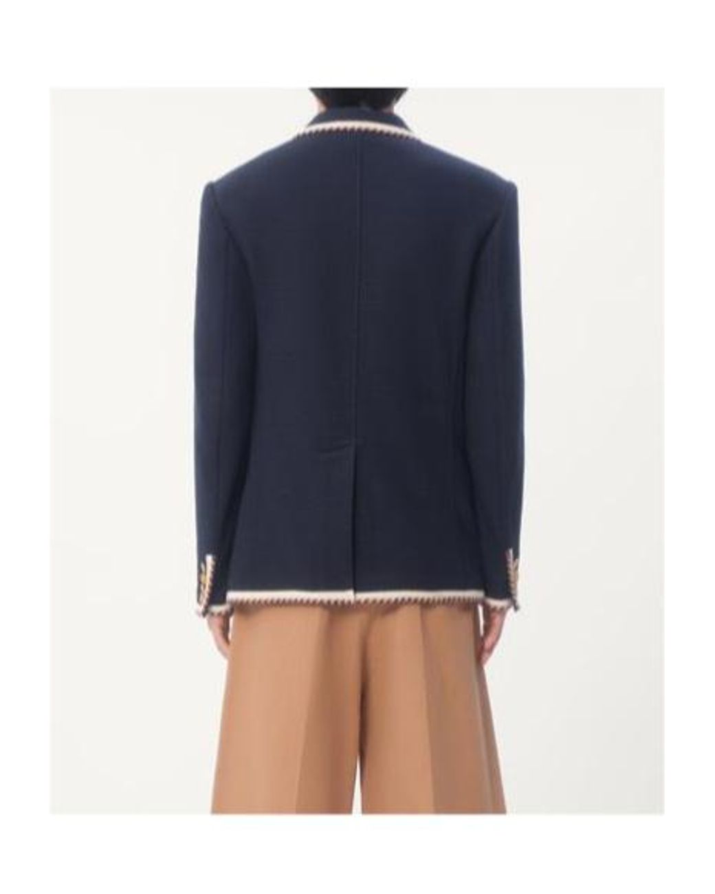 Valentino Blue Single-Breasted Straight-Hem Blazer for men