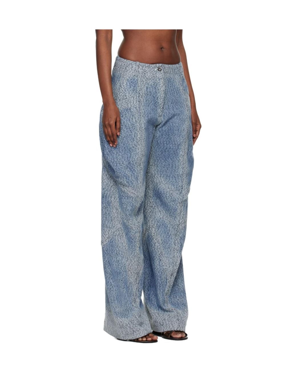 Kiko Kostadinov Blue Centennial Wide-Leg Jeans