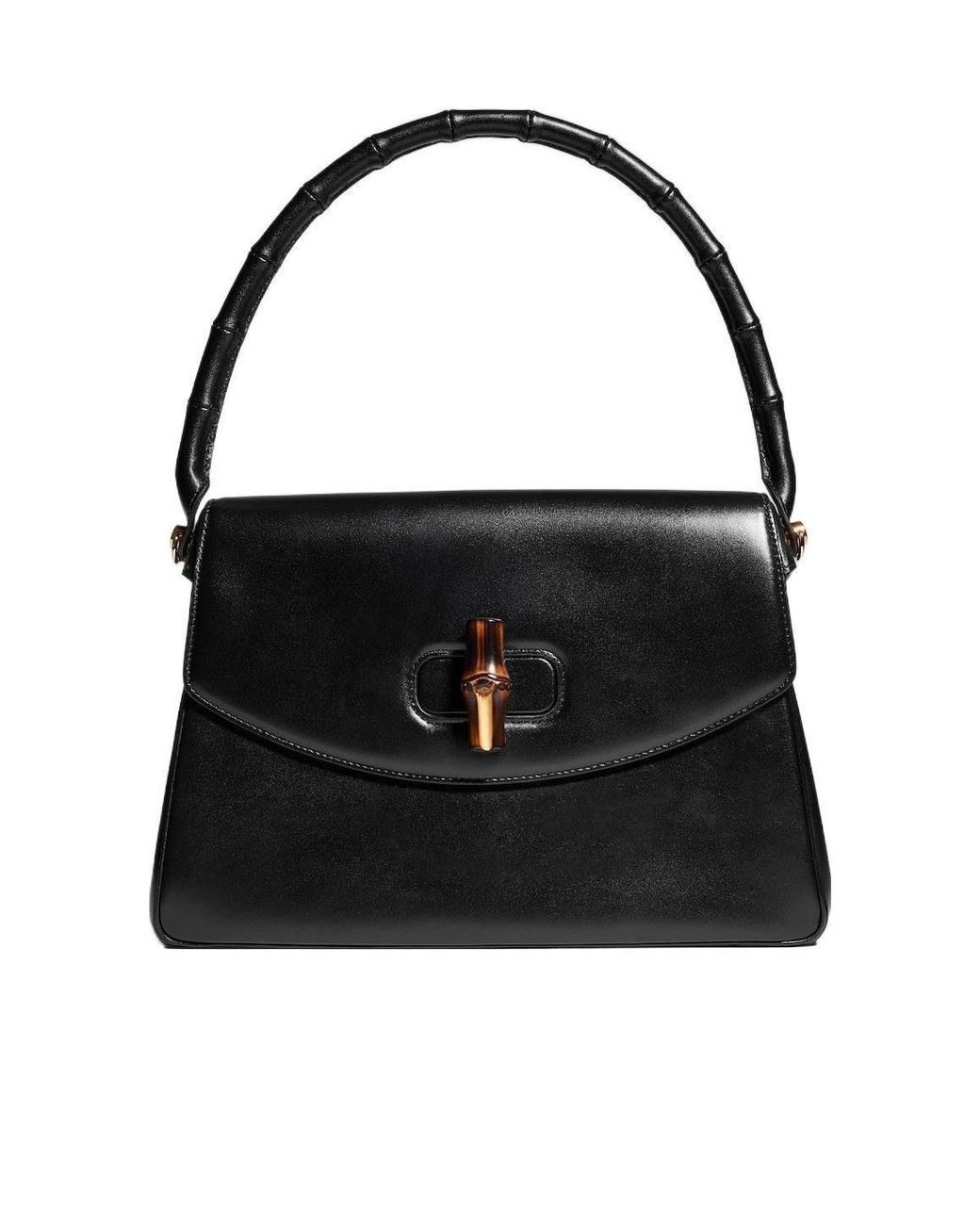 Gucci Black Bamboo Vendetta Medium Top Handle Bag